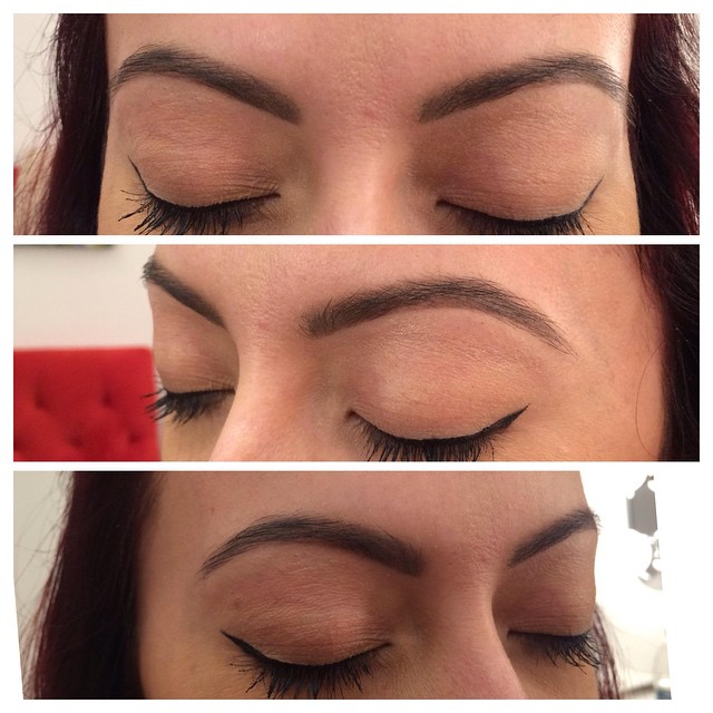 Finished brow after brow waxing. Loving the natural shape and fill in